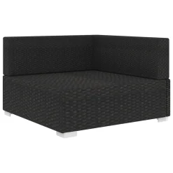 VidaXL Modular-Sofa-Eckteil 1 Stk. + Auflagen Poly Rattan Schwarz -Garten- & Gewächshäuser Geschäft 4436a7fa920aa883db9c06ddce34889a