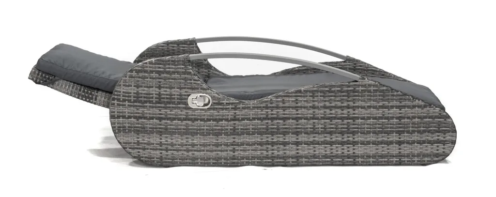 Garden Pleasure Garten Lounger Sessel Liege Sonnenliege Relaxliege Gartenliege Rattan Optik Grau 3 Garden Pleasure Garten Lounger Sessel Liege Sonnenliege Relaxliege Gartenliege Rattan Optik Grau – Bild 3