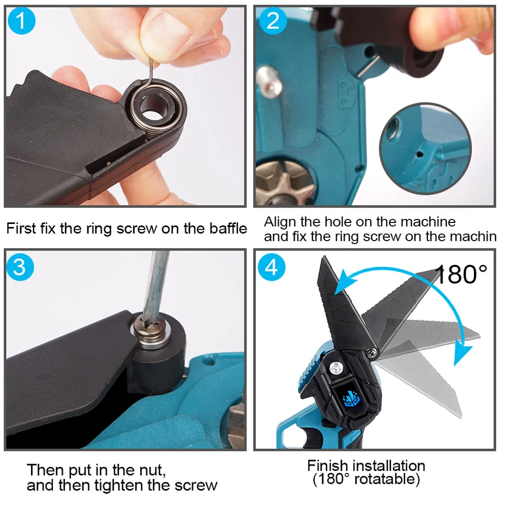 Yofidra 6 Zoll Elektrokettensägen Garten Handkettensäge Mit 2 Akkus Und 4 Ketten 9 Yofidra 6 Zoll Elektrokettensägen Garten Handkettensäge Mit 2 Akkus Und 4 Ketten – Bild 9