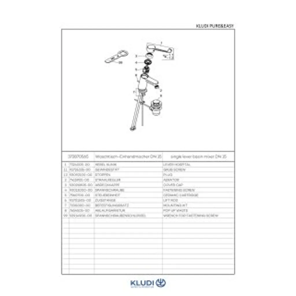 KLUDI PURE&EASY CARE Waschtisch-Einhebelmischer 70 Mit KLINIK HEBEL 180mm Chrom, 372870565 3 KLUDI PURE&EASY CARE Waschtisch-Einhebelmischer 70 Mit KLINIK HEBEL 180mm Chrom, 372870565 – Bild 3