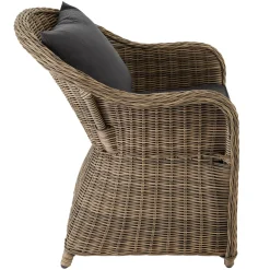 Tectake 4 Rattansessel Mit Aluminiumgestell Inkl. Sitzkissen Und Rückenkissen - Natur -Garten- & Gewächshäuser Geschäft 44c3723d955e19470397759416f43c08