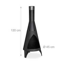 Relaxdays Terrassenofen Mit Schürhaken Schwarz -Garten- & Gewächshäuser Geschäft 44c49848a37a55483e42c3197890819c