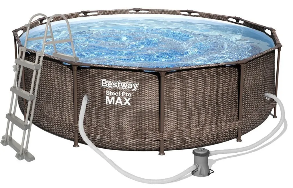 BESTWAY 56709 Steel Pro Max Frame Pool Set Rund Filterpumpe Leiter Braun 366x100 7 BESTWAY 56709 Steel Pro Max Frame Pool Set Rund Filterpumpe Leiter Braun 366x100 – Bild 7