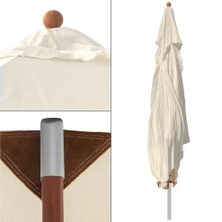 Anndora Sonnenschirm 4x4m Eckig Natural Winddach UV-Schutz - Natural -Garten- & Gewächshäuser Geschäft 44d9f1cbf30f4486e4699294a869f1bb