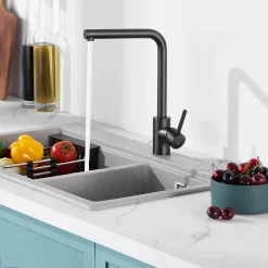 CECIPA Küchenspüle 50 Cm * 45 Cm, Niederdruck-Küchenarmatur 31,9 Cm, Schwarz -Garten- & Gewächshäuser Geschäft 44eb3086c25f5e9396d9c0baf4e65d3b