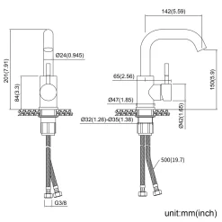 Auralum Badarmatur 360° Drehbar Waschtischarmatur Mit Ablaufgarnitur, Wasserhahn Bad Mit Pop Up, Schwarz -Garten- & Gewächshäuser Geschäft 44f9228cc2fee7110de5299b12f1c8a3