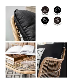 Dehner Gartenmöbel Lounge Venezia, 4-teilig, Inkl. Polster, Aluminium/Kunststoff/Glas, Schwarz/hellbraun -Garten- & Gewächshäuser Geschäft 44fcecc61bfb609dac3542df6b0fe233