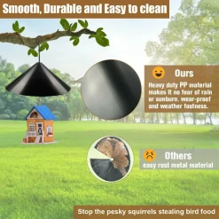 Jesunfuzhu 12 Zoll Eichhörnchen Schutz Schallwand Schwarz Für Vogelfutter Futterstation Futterhaus Sonstiges Kleintierzubehör -Garten- & Gewächshäuser Geschäft 4505ada03e95df6e57a48db114a68367 1