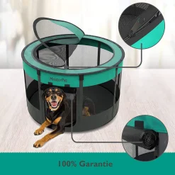 MEISTERPETS Meisterpet® Welpenauslauf Faltbar Welpenlaufstall Tierlaufstall Für Hunde Hasen Katzen Für Innern Oder Außen - Mehrfache Farben Mit Gratis Faltbare Reisenapf! Größe:Ø X H - 115*58 -Garten- & Gewächshäuser Geschäft 451c9965c1401ec5f5499f372c50f306