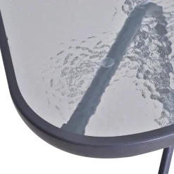 Outsunny Gartentisch Bistrotisch Balkontisch Garten Beistelltisch Bistrotisch Gartenmöbel Mit Glasplatte Schirmloch Hartglas + Metall Carbongrau 140 X 80 X 70 Cm -Garten- & Gewächshäuser Geschäft 454a721f32c82f63dff9faffa68b3692