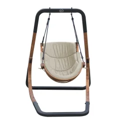 AXI Capri Hängestuhl Mit Gestell Aus Holz | Hängesessel / Hängeschaukel Beige Für Den Garten | Outdoor Lounge Stuhl Für 1 Person | Belastbar Bis 150 Kg -Garten- & Gewächshäuser Geschäft 454e96c92b3121c16c51b128fce1997f