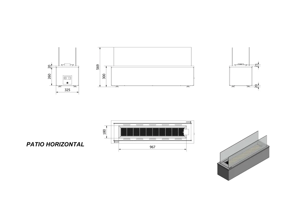 Kratki Terrassenheizer Patio Horizontal Manuelle Steuerung 17,5kW 7 Kratki Terrassenheizer Patio Horizontal Manuelle Steuerung 17,5kW – Bild 7