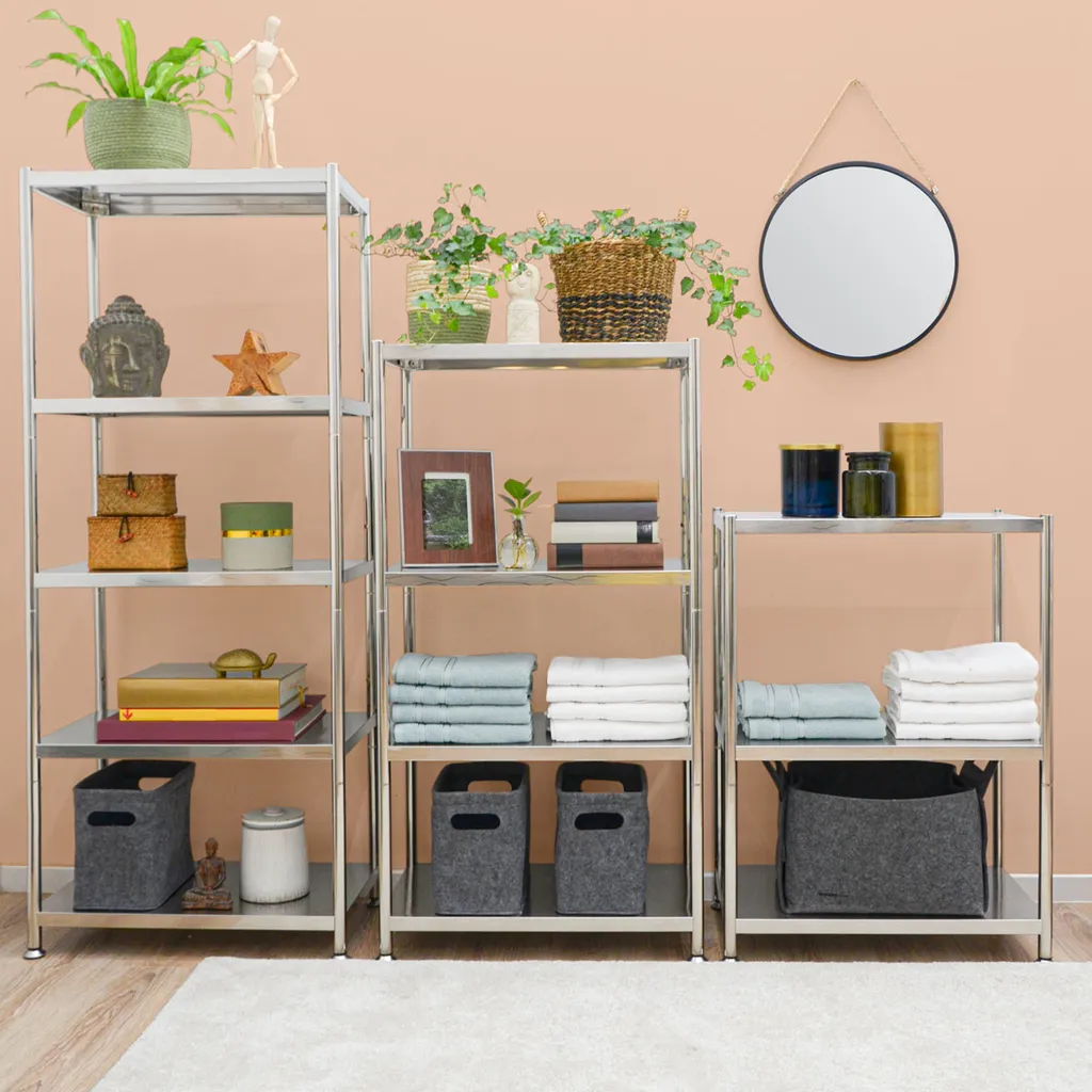 Shelfr 2 Ebenen Edelstahl Regal - 61x36x50 Schwerlastregal Bis 60kg - Metallregal Küche 8 Shelfr 2 Ebenen Edelstahl Regal - 61x36x50 Schwerlastregal Bis 60kg - Metallregal Küche – Bild 8