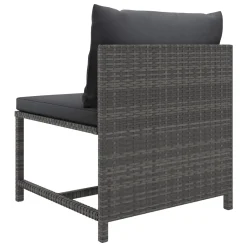 VidaXL 6-tlg. Garten-Lounge-Set Mit Kissen Poly Rattan Grau -Garten- & Gewächshäuser Geschäft 45cd3db87a75e97ffd9ec4f11b3974f4