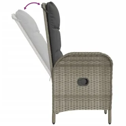VidaXL 5-tlg. Garten-Essgruppe Mit Kissen Grau Poly Rattan -Garten- & Gewächshäuser Geschäft 4606c53a86b8b309e0017cc344a423c8