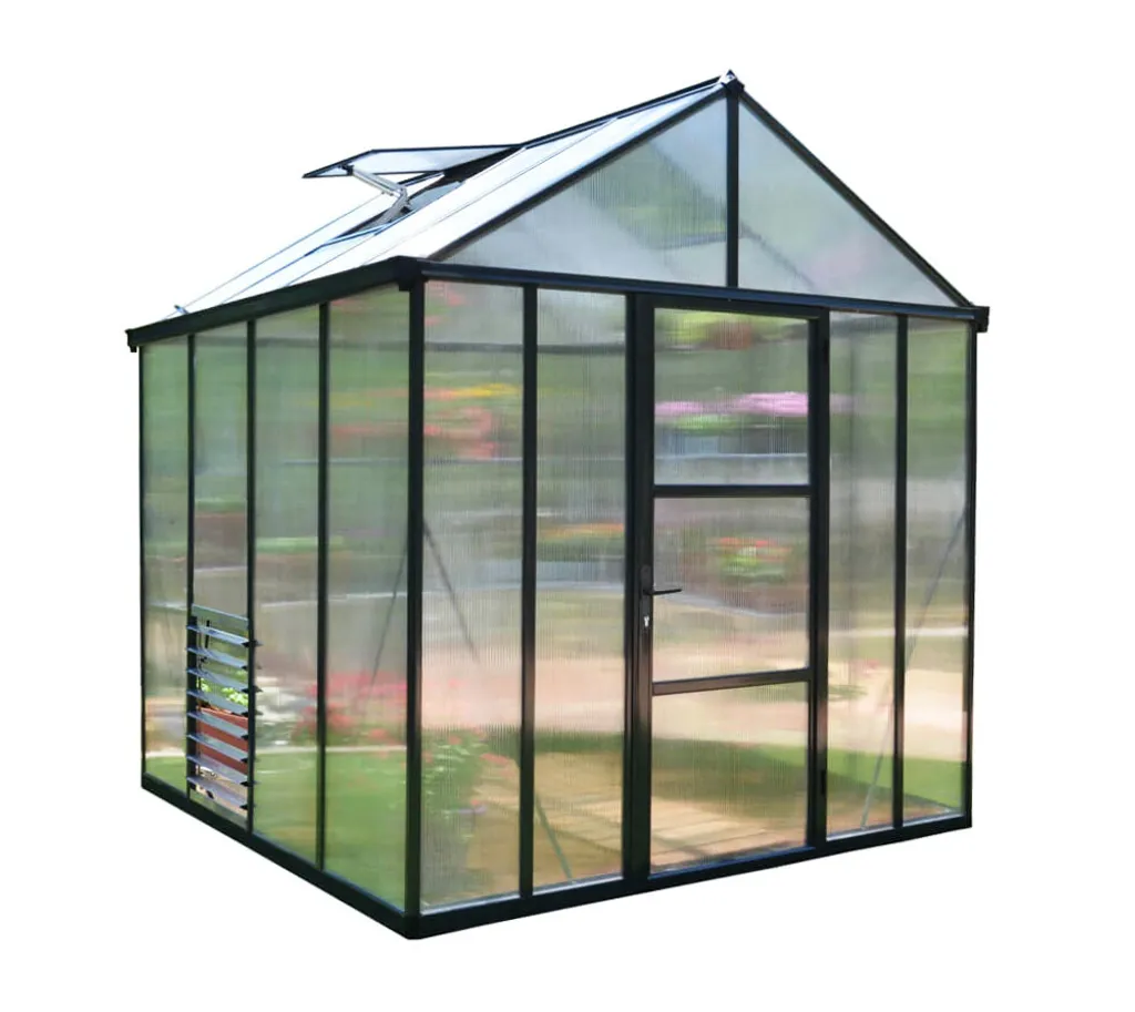 Palram - Canopia Aluminium Gewächshaus Glory 88 | Grau | 244x244x268 Cm 1 Palram - Canopia Aluminium Gewächshaus Glory 88 | Grau | 244x244x268 Cm