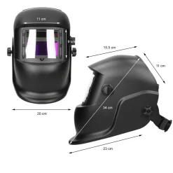 ECD Germany Automatik SchWeißhelm Mit 2 Sensoren - Größes Sichtfeld - UV/IR-Schutz - Variable Abdunklung: DIN 9-13 - Für Alle Gängigen SchWeißtechniken - Solar SchWeißmaske SchWeißschild SchWeißschirm -Garten- & Gewächshäuser Geschäft 46219b400d7f70f5ab7ae153ed597c24