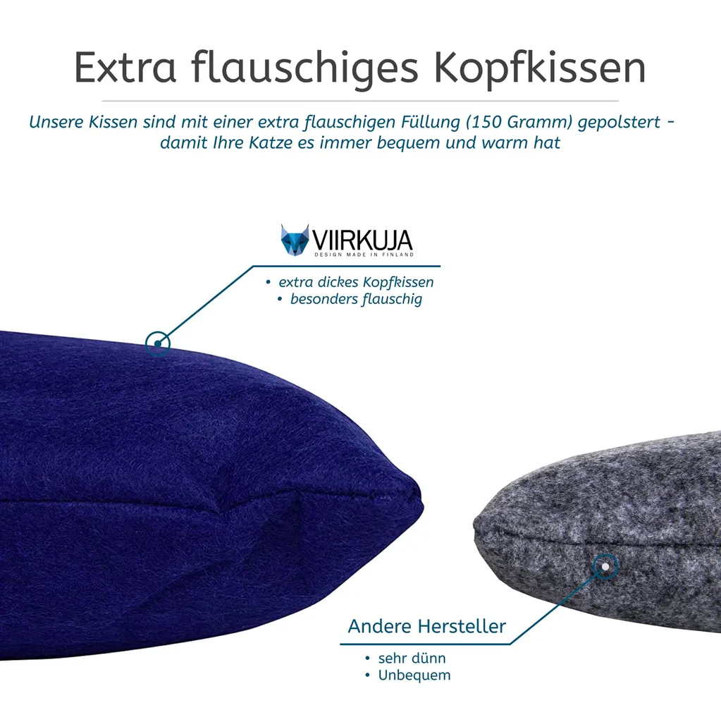 Viirkuja Filz Katzenhöhle In Rot Inkl. Kissen Für IKEA Expedit & Kallax Regal. 2 Viirkuja Filz Katzenhöhle In Rot Inkl. Kissen Für IKEA Expedit & Kallax Regal. – Bild 2