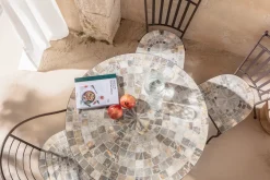 Dehner Gartentisch Grazia, Mit Mosaik, Ø 90 Cm, Höhe 75 Cm, Eisen/Stein, Braun/grau -Garten- & Gewächshäuser Geschäft 462e1825e08b372457b38bb7ec09f0d0