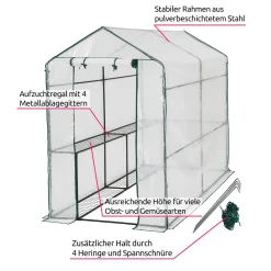 Tectake Gewächshaus Mit Plane - Weiß -Garten- & Gewächshäuser Geschäft 4638a3f7c05e04d682d38f246a7ab92f