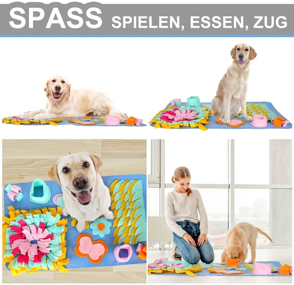 Mmgoqqt Schnüffelmatte Für Hund Langsam Essen, Haustier Interaktiv Spielzeug Riechen-Trainierung Schnüffelteppich, 75 * 45 Cm 4 Mmgoqqt Schnüffelmatte Für Hund Langsam Essen, Haustier Interaktiv Spielzeug Riechen-Trainierung Schnüffelteppich, 75 * 45 Cm – Bild 4
