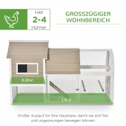 PawHut Hühnerstall Hühnerkäfig Hühnervoliere Für 2-4 Hühner Nistkasten Mit Haupthaus Nistkasten Auslauf Laufstall Wetterbeständig Tannenholz Grau 167,5x109x100 Cm 12 PawHut Hühnerstall Hühnerkäfig Hühnervoliere Für 2-4 Hühner Nistkasten Mit Haupthaus Nistkasten Auslauf Laufstall Wetterbeständig Tannenholz Grau 167,5x109x100 Cm -Garten- & Gewächshäuser Geschäft 46575a98da76d29d1ef75528ce418ad3