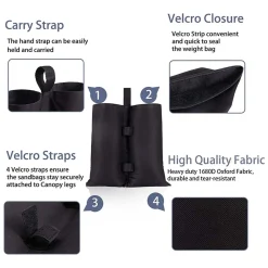 YisibaihTao 4pcs Gewichtsbeutel Zelt Sandsack,Industriequalität Hochleistungs DoppelgenähTe Sand Tasche,Trampolin Wiegetasche,Fotografie Balance Sandsack,Gewichtstasche -Garten- & Gewächshäuser Geschäft 4657abcd32ba7552bbe6c4f59658bea1