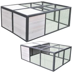 Mucola Freigehege Freilaufgehege Faltbar Hasen Kaninchen Meerschweinchen Gehege Ausbruchsperre Kleintierstall Hasenstall Käfig Freilauf -Garten- & Gewächshäuser Geschäft 4695d03900853eff3951535af5ab972b