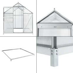 En.casa Gewächshaus Oisterwijk Glashaus Mit Fundament 190 X 190 Cm Gartengewächshaus Treibhaus Pavillon Aus Hohlkammerplatten -Garten- & Gewächshäuser Geschäft 469a4dce9092f031194622de4e2d0fe2