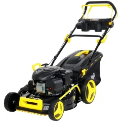 Craftfull Benzinrasenmäher CR-196-20, 51 Cm Schnittbreite, Benzin Rasenmäher Mit Radantrieb Inkl. Rasenkamm, 196 Cc, 4,4 KW / 6PS, Euro 5 Norm, 5in1, Marken Motor, GT-Markengetriebe, 8 Stufen Höhenverstellbar, 62 Liter Fangsack, Easy-Clean-Funktion