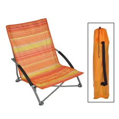 YOUCAMP HI Strandstuhl Klappbar Orange 65 × 55 × 25/65 Cm