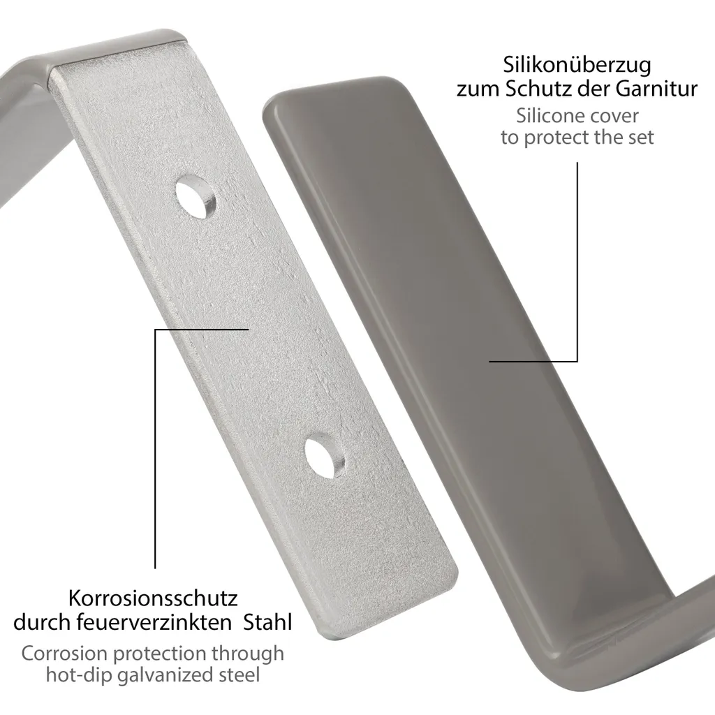 ONVAYA® Wandhalterung Für Bierzeltgarnituren | Winkel- Und Haken-Set Für Die Platzsparende Aufbewahrung Einer Kompletten Biertischgarnitur (1 Tisch Mit 2 Bänken) 3 ONVAYA® Wandhalterung Für Bierzeltgarnituren | Winkel- Und Haken-Set Für Die Platzsparende Aufbewahrung Einer Kompletten Biertischgarnitur (1 Tisch Mit 2 Bänken) – Bild 3