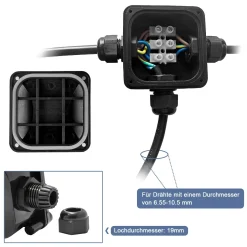 Wolketon Verteilerdose Abzweigdose 10er IP68 Wasserdichte 3-Wege-Verbindungsdose Erdkabel Schwarz Elektrischer Aussenverteilerdose Kabeleinfuehrungen 11 Wolketon Verteilerdose Abzweigdose 10er IP68 Wasserdichte 3-Wege-Verbindungsdose Erdkabel Schwarz Elektrischer Aussenverteilerdose Kabeleinfuehrungen -Garten- & Gewächshäuser Geschäft 46c50e71256e6fecb43e2f089183051e