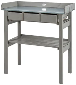 Esschert Design Garten Arbeitstisch Grau; CF29G -Garten- & Gewächshäuser Geschäft 46ce95f901dfe4f239559e12a3bc35fd