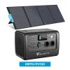 POWEROAK BLUETTI EB70 1000W (Peak 1400W) Gray Solarspeicher Mit SP120 120W Solar Panel 716Wh Solar Generator Stromerzeuger Für Stromausfall Zu Hause, Outdoor-Reisen, Nothilfe, Wohnwagen, Kombi Und Angeln.