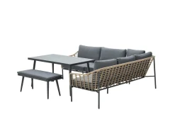 Garden Impressions Semarang Lounge/Dining Set 4-teilig Rechts Natur Rotan Mystic Grau -Garten- & Gewächshäuser Geschäft 471412917b1019c70bcbe55a59dffdb9