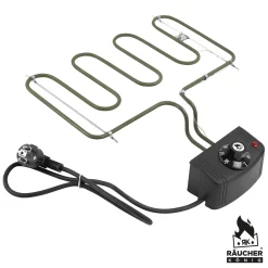 RK RÄUCHER KÖNIG Räucher König 2000W Elektrische Heizschlange Mit Thermostat Für Räucherofen - Gekröpft