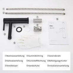 Aihom Wasserhahn Bad Schwarz, 360° Drehbar Waschtischarmatur, Einhebel Wasserhahn Bad Mit 2 Schläuche Einhebelmischer Waschbecken Armaturen Für Bad 22 Aihom Wasserhahn Bad Schwarz, 360° Drehbar Waschtischarmatur, Einhebel Wasserhahn Bad Mit 2 Schläuche Einhebelmischer Waschbecken Armaturen Für Bad -Garten- & Gewächshäuser Geschäft 47865492cca3a7a9816e80cca8e5c50f