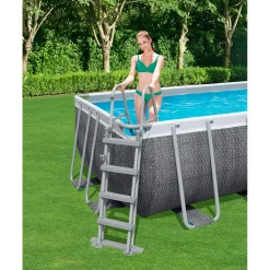 Bestway Power Steel™ Frame Pool Komplett-Set, Eckig, Mit Filterpumpe, Sicherheitsleiter & Abdeckplane 549 X 274 X 122 Cm, Schwimmbecken, Schwimmen, Pools -Garten- & Gewächshäuser Geschäft 47958270850a87d86c6b27adbfbd5ac1
