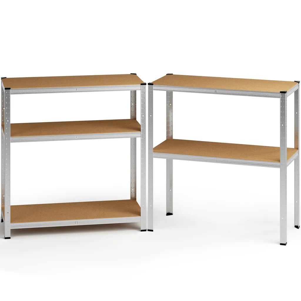 Monzana Schwerlastregal Kellerregal Steckregal Werkstattregal Lagerregal Regal, Model:2x 5 Böden - 180x90x40cm 10 Monzana Schwerlastregal Kellerregal Steckregal Werkstattregal Lagerregal Regal, Model:2x 5 Böden - 180x90x40cm – Bild 10