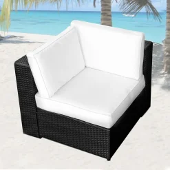 XINRO 4tlg. (1er) Polyrattan Lounge Eck Sessel (1er) Gartenmöbel - Anthrazit -Garten- & Gewächshäuser Geschäft 482d42ed758e09a44bc12e08c498ab1a