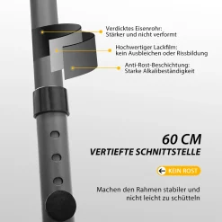 Grandekor Klemmmarkise Markise Balkon Ohne Bohren Faltbar, 200cm X (125+25cm) Anthrazit, Mit Verlängerten Seitenstangen, UV-beständig Balkonmarkise Höhenverstellbar, Wasserdicht 10 Grandekor Klemmmarkise Markise Balkon Ohne Bohren Faltbar, 200cm X (125+25cm) Anthrazit, Mit Verlängerten Seitenstangen, UV-beständig Balkonmarkise Höhenverstellbar, Wasserdicht -Garten- & Gewächshäuser Geschäft 482fe1e0253337885a4d0eb290e19798
