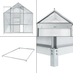 En.casa Gewächshaus Oisterwijk Glashaus Mit Fundament 310 X 190 Cm Gartengewächshaus Treibhaus Pavillon Aus Hohlkammerplatten -Garten- & Gewächshäuser Geschäft 4833b16e52f5813b43905ccfccf5fa7d