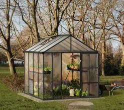 Palram - Canopia Aluminium Gewächshaus Glory 88 | Grau | 244x244x268 Cm 16 Palram - Canopia Aluminium Gewächshaus Glory 88 | Grau | 244x244x268 Cm -Garten- & Gewächshäuser Geschäft 4840b31b18378bd77078312b6dcda4d1