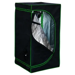 Mucola Gewächshaus Pflanzenzelt Growbox 60x60x120 Cm Schwarz Grün Indoor Pflanzenzelt Zuchtzelt Growroom Zuchtschrank Darkroom Grow Tent Frühbeet Zimmergewächshaus Growschrank