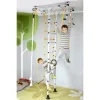NIRO SPORT NiroSport Sprossenwand Für Kinderzimmer M1 200 - 250 Cm Weiß Holzsprossen Klettergerüst Kindersportgerät Aufbau Ohne Bohrungen