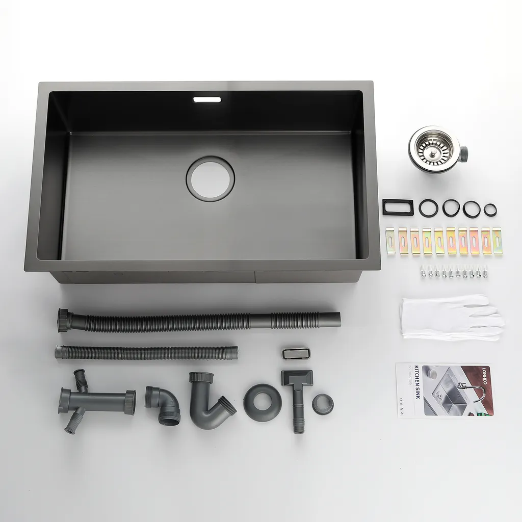 Lonheo Edelstahl Spülbecken 74 X 44cm Für Ab 80cm Unterschrank, Küchenspüle Edelstahlspüle Inkl. Ablaufgarnitur 10 Lonheo Edelstahl Spülbecken 74 X 44cm Für Ab 80cm Unterschrank, Küchenspüle Edelstahlspüle Inkl. Ablaufgarnitur – Bild 10