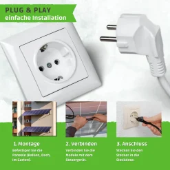 COOL BANANAS »Balkonkraftwerk 600W Photovoltaik Mini-PV Anlage«, 600,00 W, MONOKRISTALLINES DOPPELGLAS-MODUL, (Komplett-Set, 2x MONOKRISTALLINES DOPPELGLAS, WECHSELRICHTER, NETZSTECKER), MONOKRISTALLIN, Steckerfertig PlugPlay Genehmigungsfrei, WIFI, -Garten- & Gewächshäuser Geschäft 48969997768e5ec0442a375182fee6ec