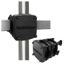 Veddelholzer Garten Veddelholzer Sonnenschirmhalter Für Balkongeländer-Robuste, Universelle Schirmhalterung Eckig & Rund, Platzsparender Ersatz Zum Sonnenschirmständer Balkon Für Jeden Schirmstock Geeignet.