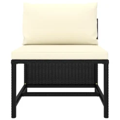 VidaXL 5-tlg. Garten-Sofagarnitur Mit Auflagen Schwarz Poly Rattan -Garten- & Gewächshäuser Geschäft 49170cf7da6b75cf20937b5e5d809b9d